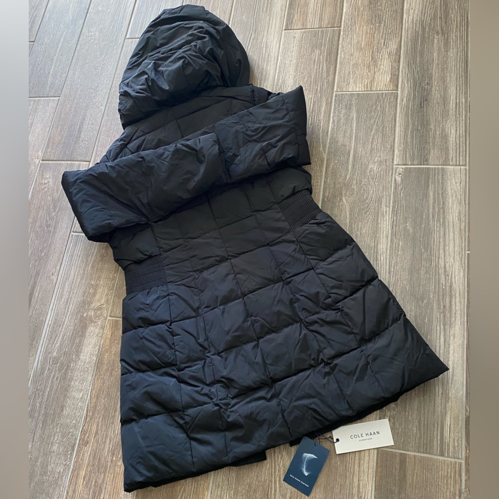 Cole Haan Signature Hooded Down and Feather Jacket - Picture 10 of 15